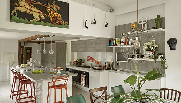 The end result is an open-plan scheme that's great for both family life and entertaining friends
