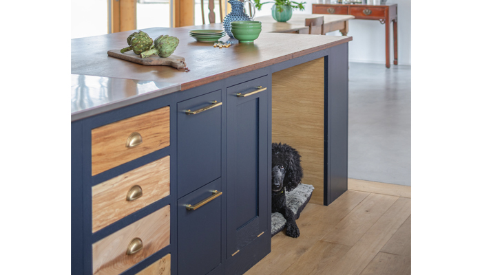 Sideboard with best sale dog bed underneath