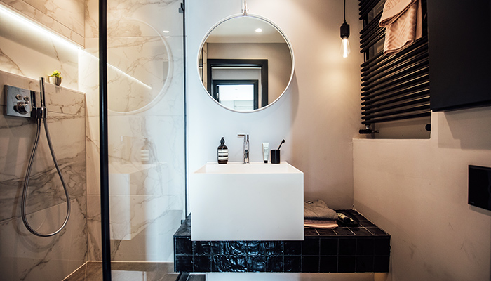The master en-suites feature Rexa Design Corian basins, Catalano WCs, Axor showering and Hansgrohe brassware