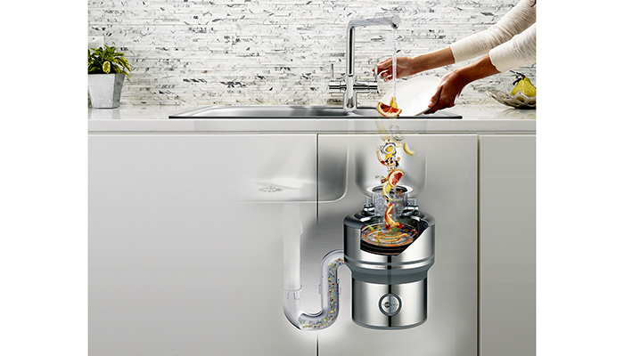 InSinkErator’s waste disposers connect to standard plumbing, are designed to fit easily under all sinks and simply require an electrical connection