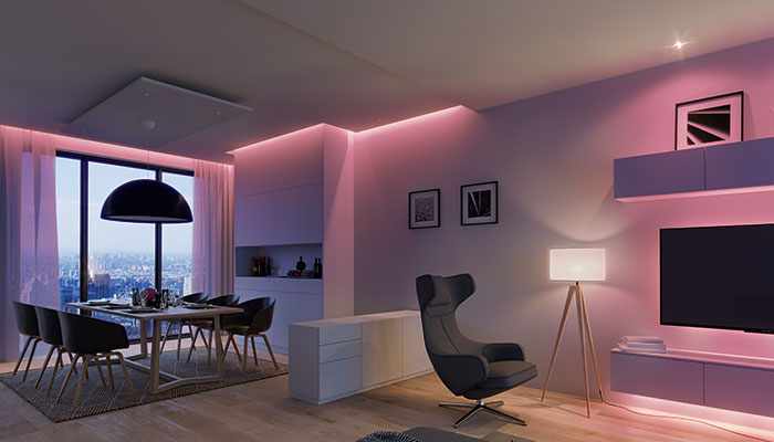 Advances in lighting systems have made it easier for flexible LED lighting to be added, helping the end user to adapt the strength and colour temperature of the lighting to their requirements 