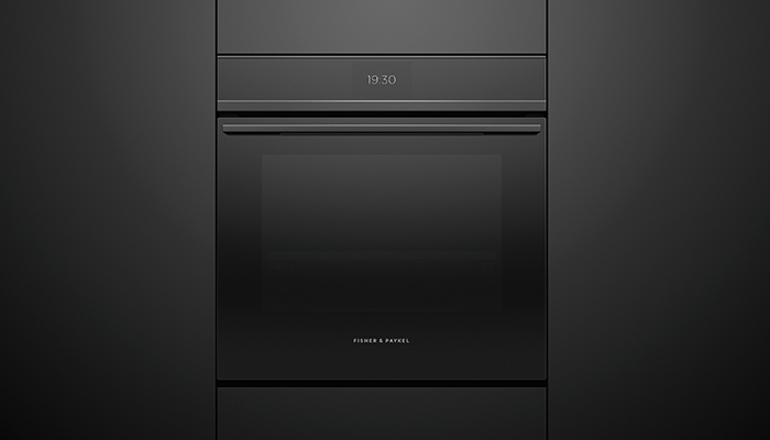 The OB60SDPTB1 touch screen oven has sleek black styling 