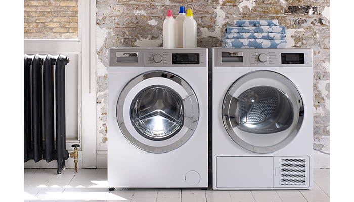 Grey washing machine and tumble deals dryer