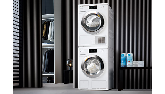 Miele’s WCR860 washing machine and TCR860 tumble dryer can ‘communicate’ with one another