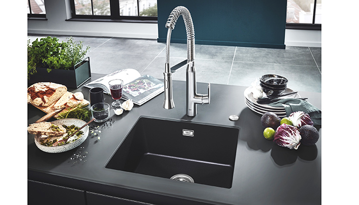 The Grohe K700 undermount composite sink is aimed at homeowner after a minimalist aesthetic