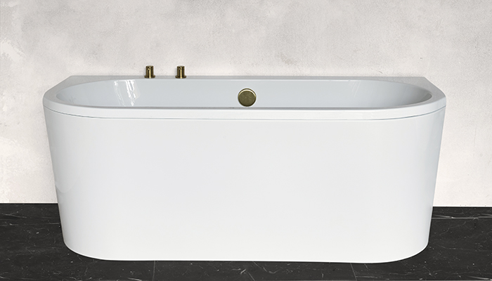 With flexibility in design the company hopes to cater for more price points and spaces – this is the Saturn contemporary bath