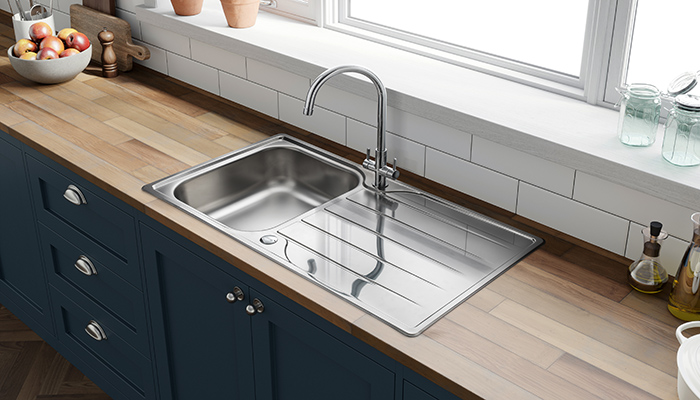 Leisure Sinks' single-bowl Albion stainless steel sink