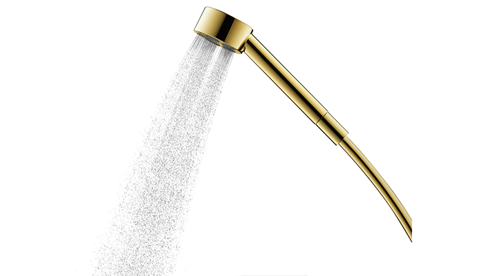There are 31 products in the Axor One collection, including the hand shower with its circular pattern of sprays