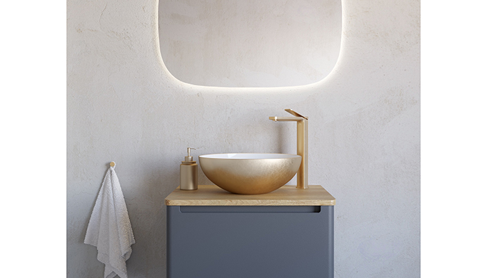 Crosswater new Circus brushed brass effect countertop basin