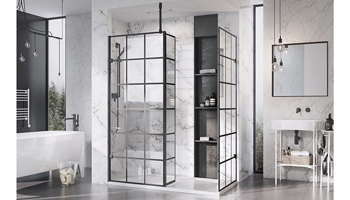 Part of Roman’s Liberty collection, this wet room panel with return is the ideal choice for consumers looking to make a bold statement in the bathroom