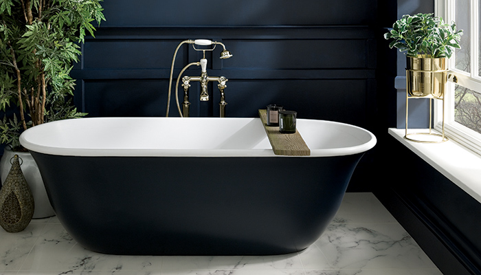 Perfect for blending traditional with contemporary schemes, Omnia is BC Designs’ first solid surface painted bath. Consumers can specify any paint colour and a colour match service is also available. Omnia measures 1615L x 760W x 510mmH