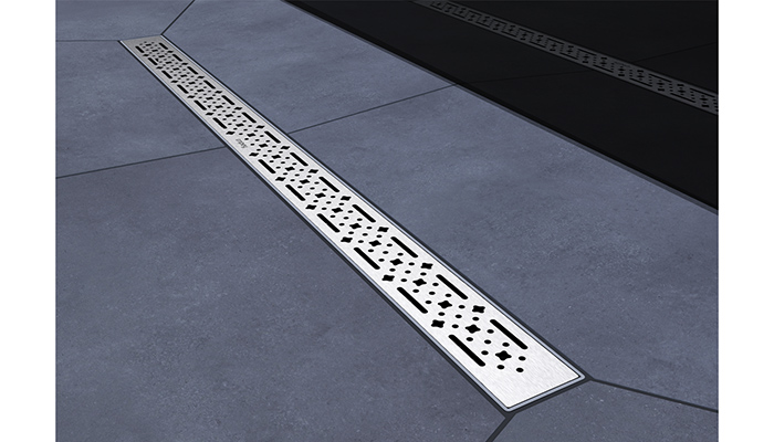 The ultimate in linear style, Impey’s drain top in Marrakesh is laser cut from the highest quality stainless steel, specifically for Impey wetroom floor formers. Consumers can add a flourish to their shower floor with a choice of patterns