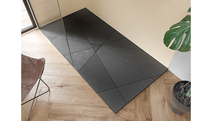 Constructed from Akron – an anti-slip compound of polyurethane and mineral fillers – Acquabella’s Smart Quiz design has a Triangle drain in the centre which is fully integrated into the stunning shapes of the shower tray