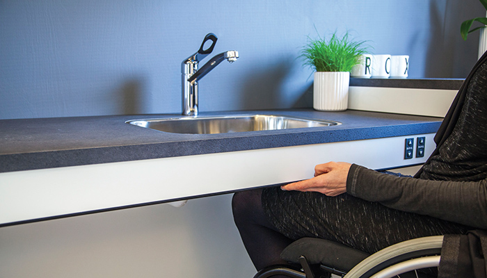Ropox sink for accessible kitchens from Häfele