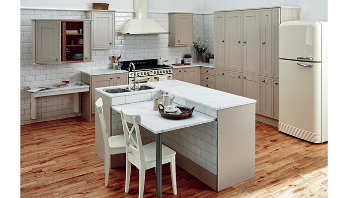 Häfele's traditional-style kitchen with elements for accessible living