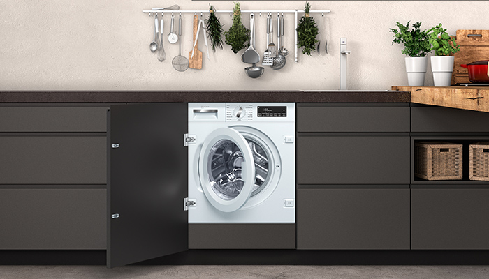 Neff’s W544BX1GB built-in washing machine has a maximum sound level of 66dB thanks to its EcoSilence Drive