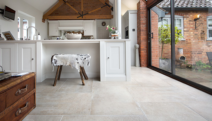 Bellemont Beige is shown here in a converted barn with a contemporary twist