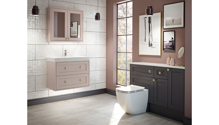 Roseberry painted timber furniture in Rose Quartz with London Grey from Utopia