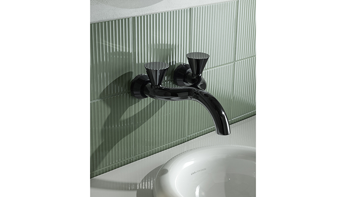 Liquid wall-mounted basin mixer by Tom Dixon for VitrA
