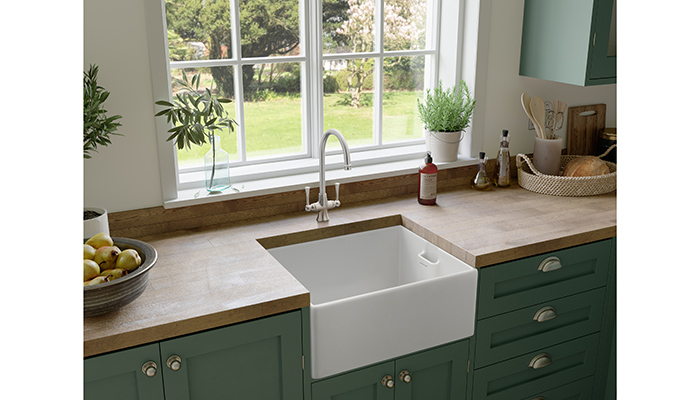 Grange Belfast fire-clay ceramic sink in Gloss White