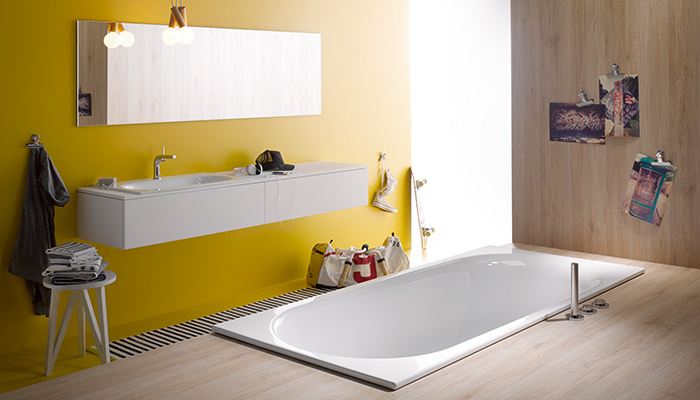 Bette’s new BetteAnti-Slip Sense surface can be used on the entire interior of baths, as well as on shower trays – so it’s great for reducing the risk of children, or elderly family members, slipping in the bath or shower. It does not make the surface rough, but remains glossy and extremely easy to clean. The anti-slip effect occurs when the pressure of the body weight and water come together