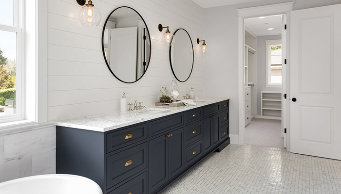 Bathroom designed by Vanessa Brady's design studio