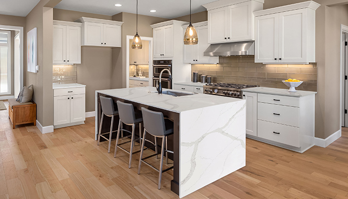 Inspired by classic marble and with a natural feel that helps bring the outdoors in year-round, CRL Quartz Vesuvius combines with virtually any other material and colourway, with a pattern that will make it into an instant focal point
