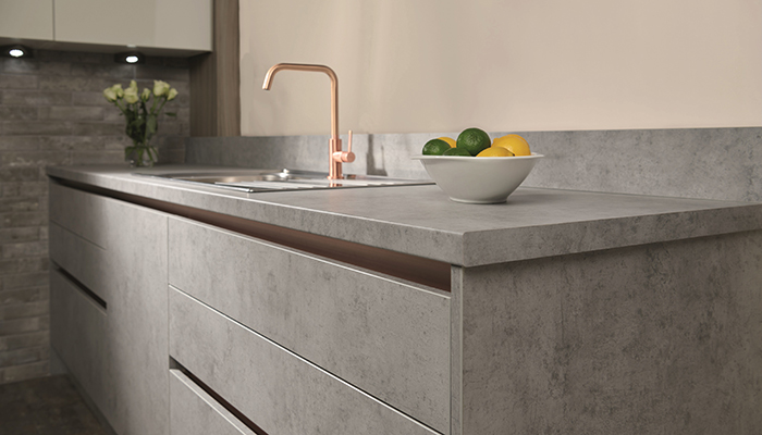 light grey chicago concrete kitchen