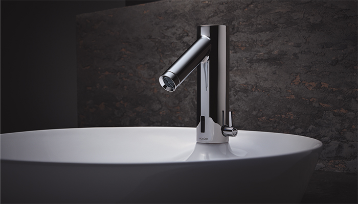 Designed to offer consumers a hygienic and sustainable solution, the Axor Starck electronic basin mixer is fitted with EcoSmart technology, which limits water flow to around five litres per minute. It uses contactless sensor technology, which automatically switches the tap off after 60 seconds 