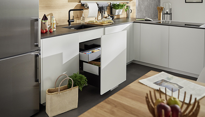 Blanco Unit, combining sink, tap, in-cabinet waste and organisation system