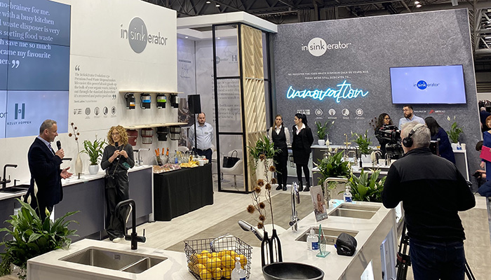 Multi-award winning interior designer and brand ambassador, Kelly Hoppen CBE, joined the stand for a chat with Ashley Munden, GM – managing director, EMEA, InSinkErator