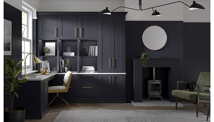 Looking to tap into the growing trend for whole-house renovations, PWS has added some of its most popular kitchen door families, including Hunton, pictured in Charcoal, to its office furniture collection