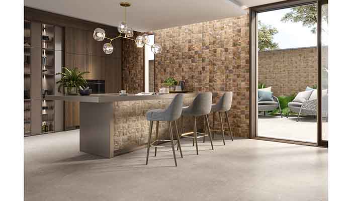 Next by El Molino is a stone-effect porcelain tile in 6 formats and 5 colourways that features an invisible layer of sanitary protection