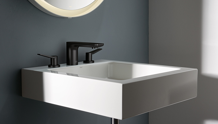 Dornbracht’s new matt black finish Lissé basin mixer