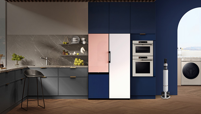 Providing flexible storage, Samsung’s Bespoke cooling range allows clients to choose from multiple fridge and freezer modules and a variety of colours and finishes. Customisable Inner Space also allows the interior to be tailored to suit individual needs 