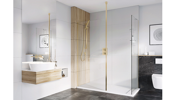 Roman's Select Wetrooms 1700mm x 800mm in Brushed Brass