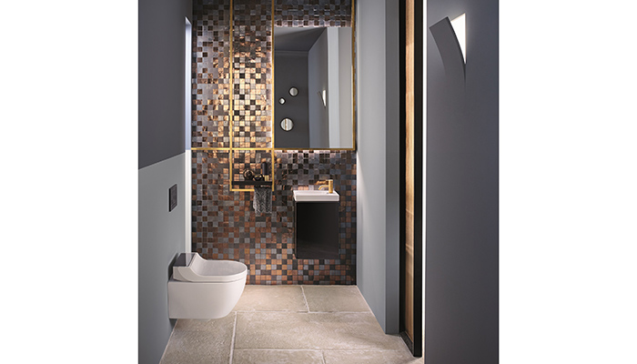 Geberit Acanto bathroom collection with AquaClean Tuma shower toilet