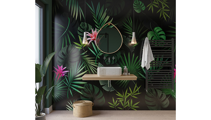 Showerwall’s botanical-inspired Bromelia design combines the look of patterned wallpaper with the benefits of waterproof wall panelling. Measuring 2440mm high, these eye-catching acrylic panels come in widths of 900mm and 1220mm 