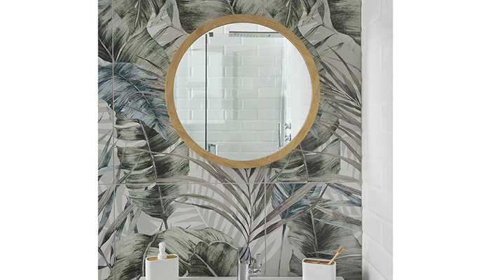 The new Kenji bamboo bathroom mirror at Origins Living – crafted from sustainable bamboo and available in 60cm and 80cm round versions, and a 60 x 80cm rectangular version