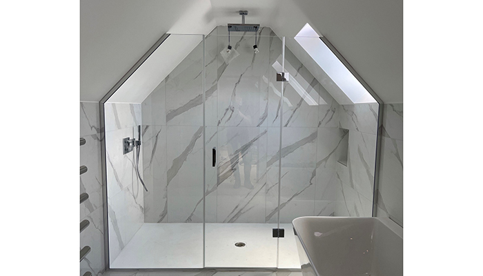 The Shower Lab's M2M customised service can accommodate sloped ceilings and awkward spaces