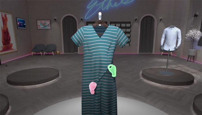 Touching clothes in VR / Image: Meta
