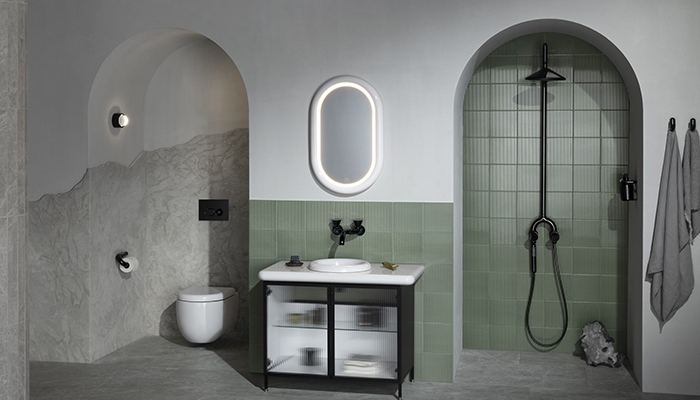 VitrA’s Liquid collection brings the Tom Dixon philosophy of expressive minimalism to the bathroom. It features solid curvaceous ceramic pieces in durable white porcelain, a supporting cast of solid taps, showering solutions, and iconic curvy accessories