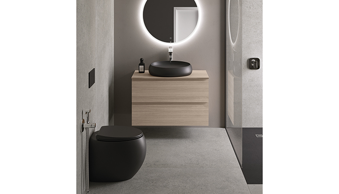 A collaboration with Italian designer Giuseppe Maurizio Scutellà, RAK-Cloud from RAK Ceramics brings maximum comfort and luxurious styling to the bathroom. The range of sanitaryware, elegant freestanding bathtubs and washbasins, features soft curves throughout, and is now available in an on-trend matt black finish