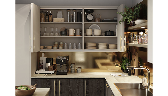 Having redesigned its complete range of cabinets, Masterclass Kitchens has eliminated the centre posts, meaning that the end user benefits from up to 30% more storage space