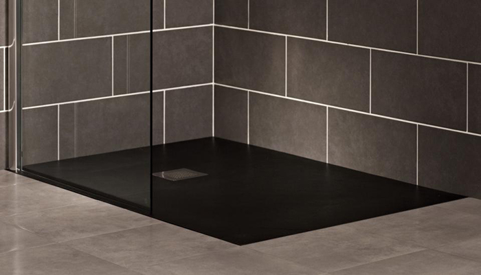 The Softstone shower tray in Black