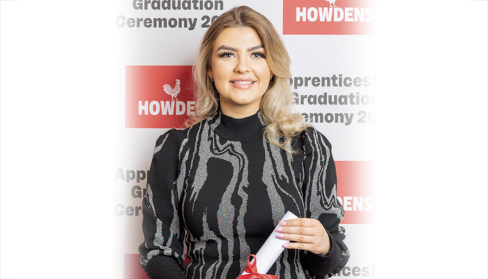 Charlotte Mann joined Howdens in 2019 as a business administrator. She graduated from the apprentice programme in 2022 and is now a kitchen sales designer at Howdens in Middlesbrough