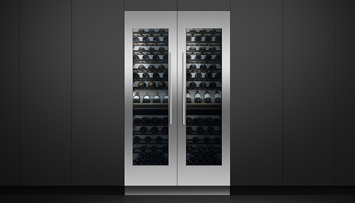 A wine connoisseur's dream chiller, the Fisher Paykel Series 11, 61cm integrated column wine cabinet has two independently controlled variable temperature zones, and each zone has four wine modes within it to create the optimum environment to store and preserve any vintage wine