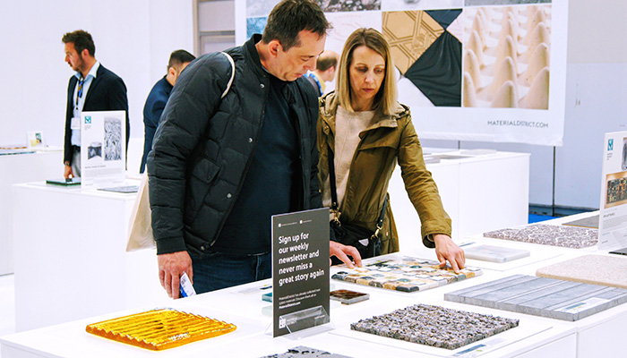 MaterialDistrict returns to present its curated ‘Sustainability Meets Design’ exhibition, showcasing 100 innovative and low-carbon hard surfaces