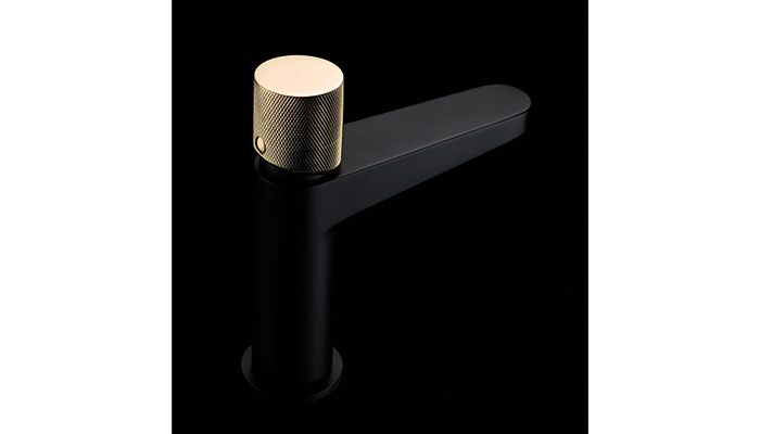 The Amalfi tap from RAK Ceramics will elevate the look of any bathroom; the Brushed Gold textured control lever creates a stunning contrast with the Matt Black tap body. The series includes four different basin taps and a multitude of bath and shower options