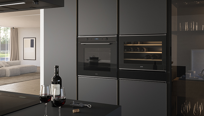 Franke’s new Mythos Wine Cooler can hold up to 24 bottles and is available with a complementary Accessory Drawer